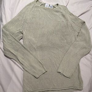 A/X Armani Exchange size M Light Green Knit Sweater loose stretchy casual